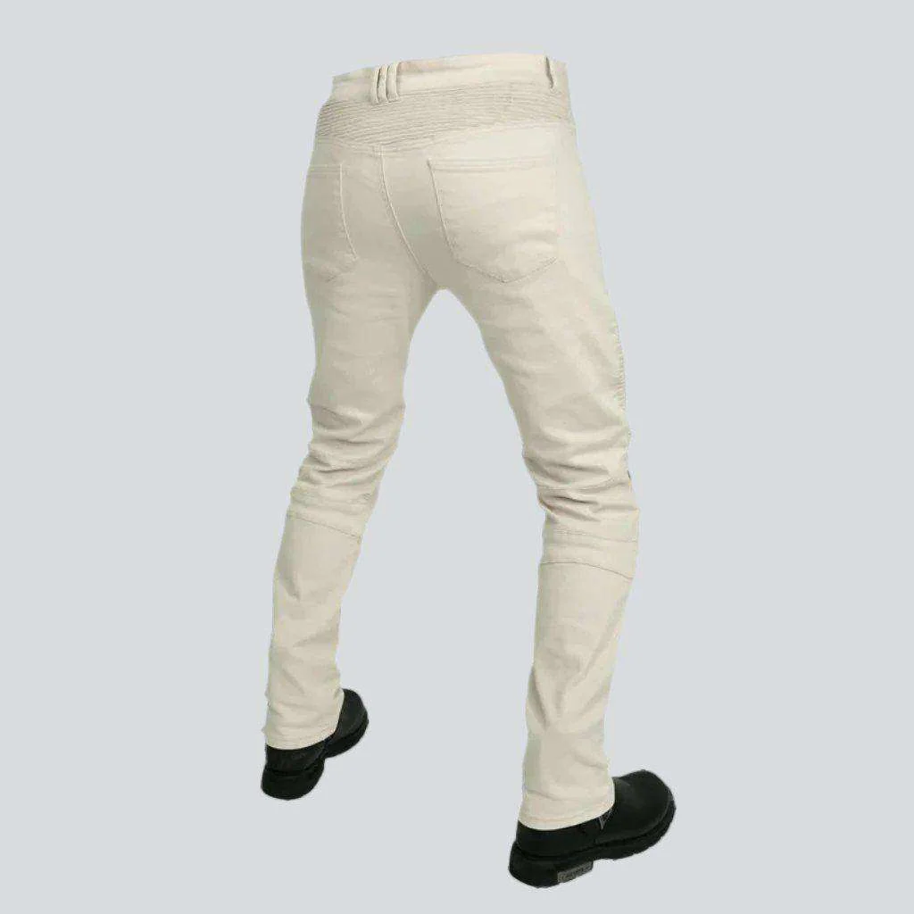 White men's biker jeans - Image 4
