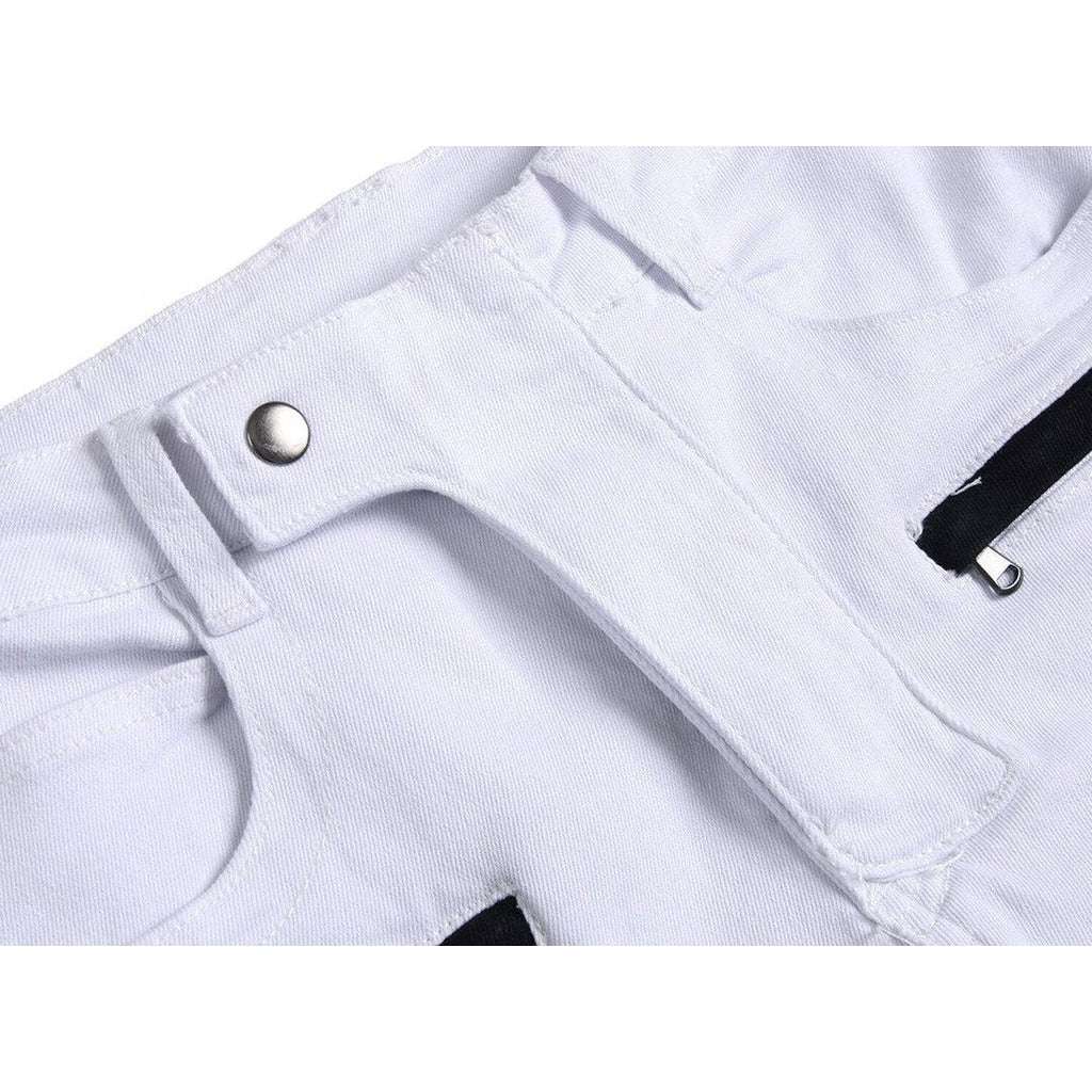 White men's jeans with bands - Image 5