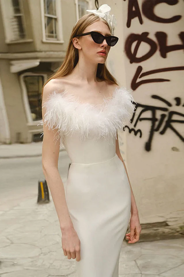Off Shoulder Fuzzy Maxi Dress - Image 5