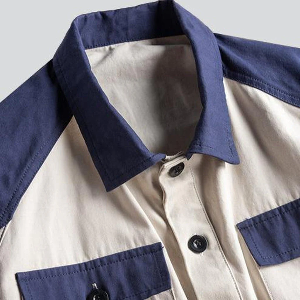 White overall with blue bands - Image 4