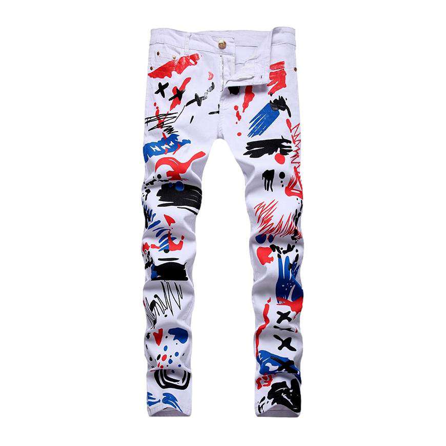 White-painted jeans for men - Image 2