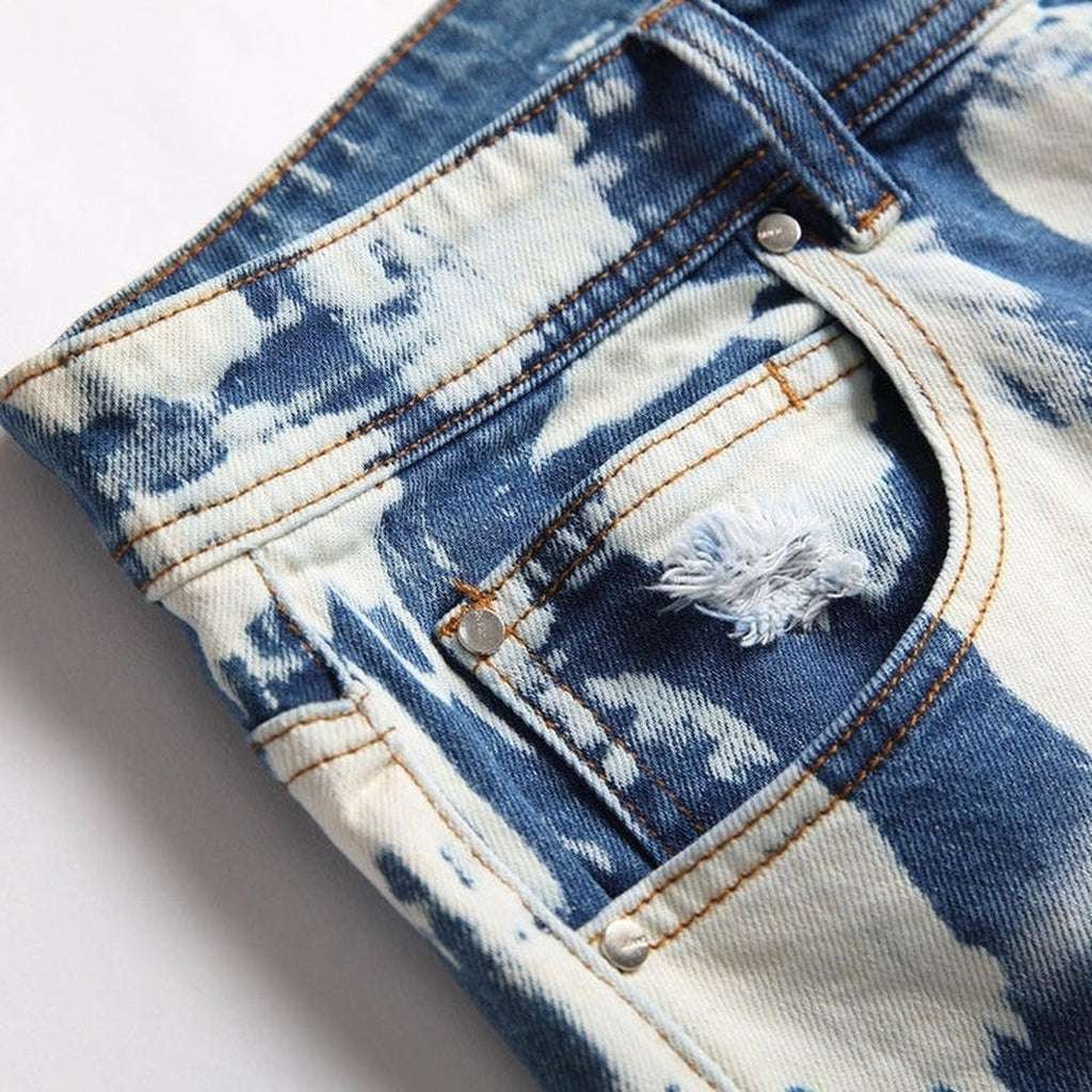 White painted men's denim pants - Image 4