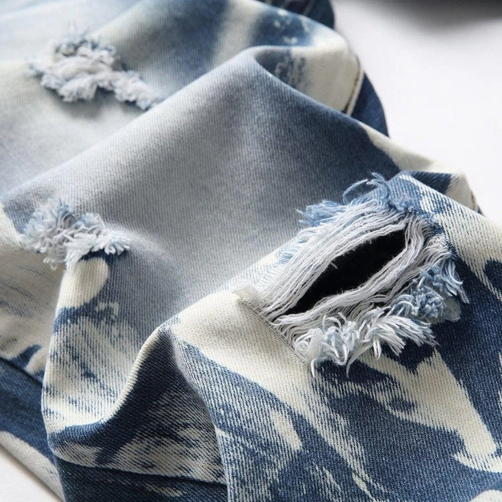 White painted men's denim pants - Image 8