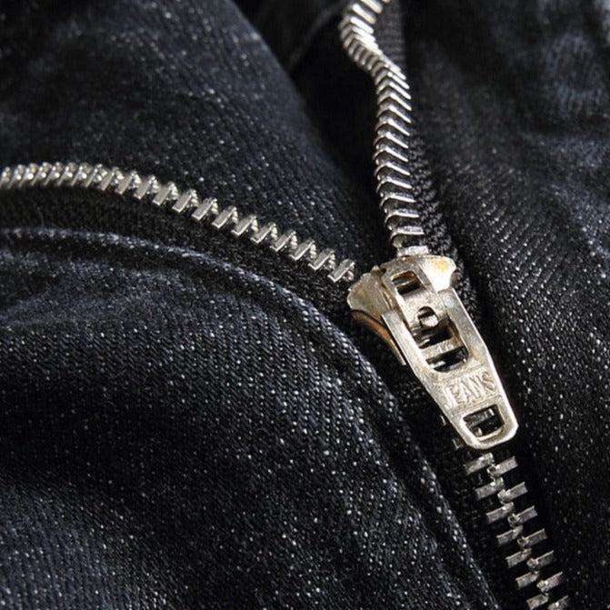White patch men's biker jeans - Image 6