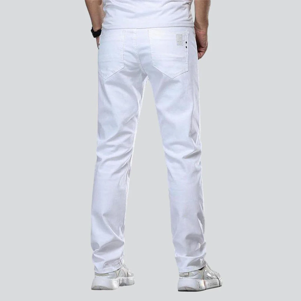 White regular men's jeans - Image 3