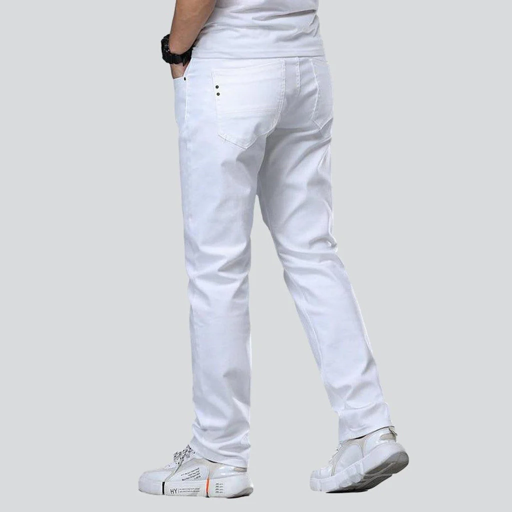White regular men's jeans - Image 4