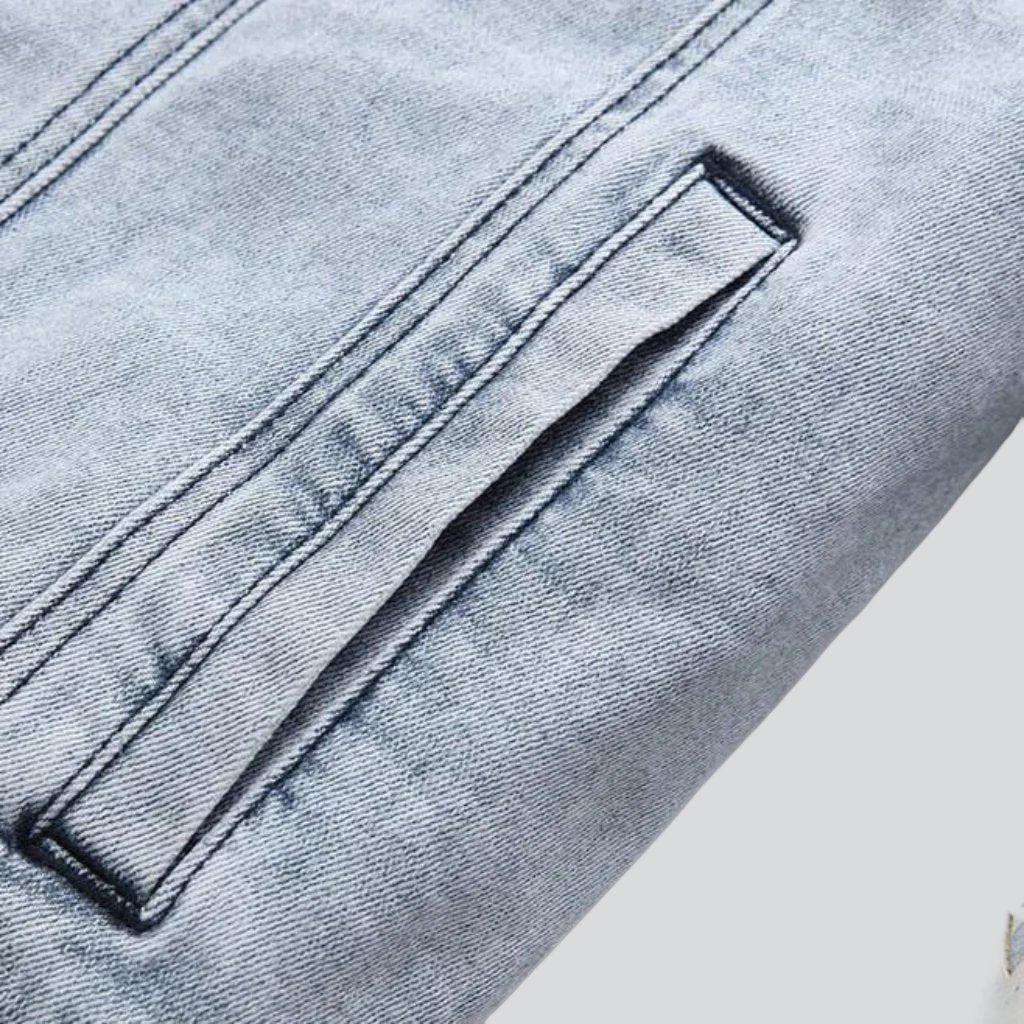 White stars light denim jacket - Image 6