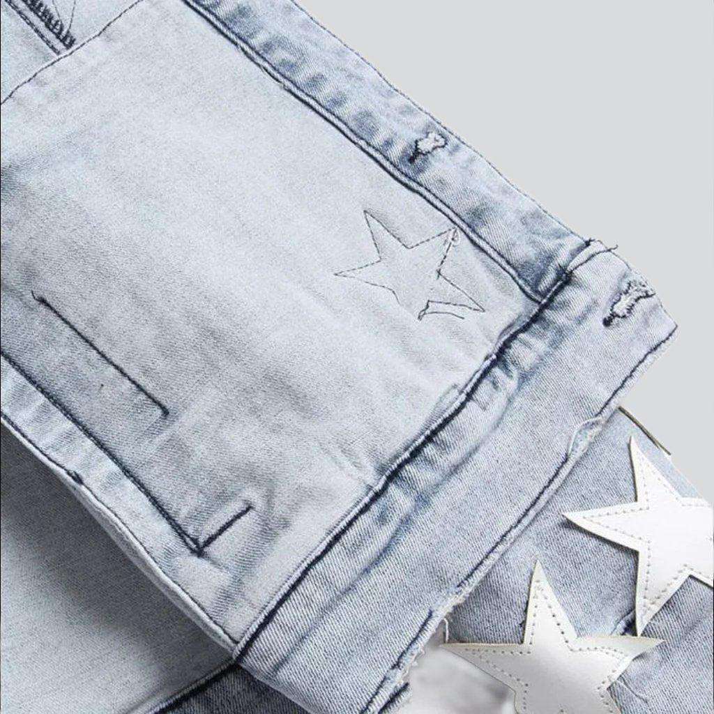 White stars light denim jacket - Image 7