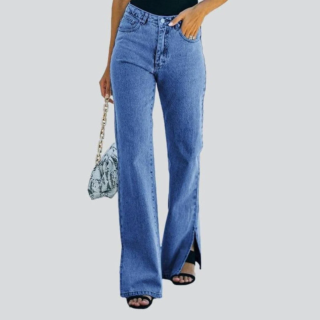 Wide leg bottom slit jeans - Image 7