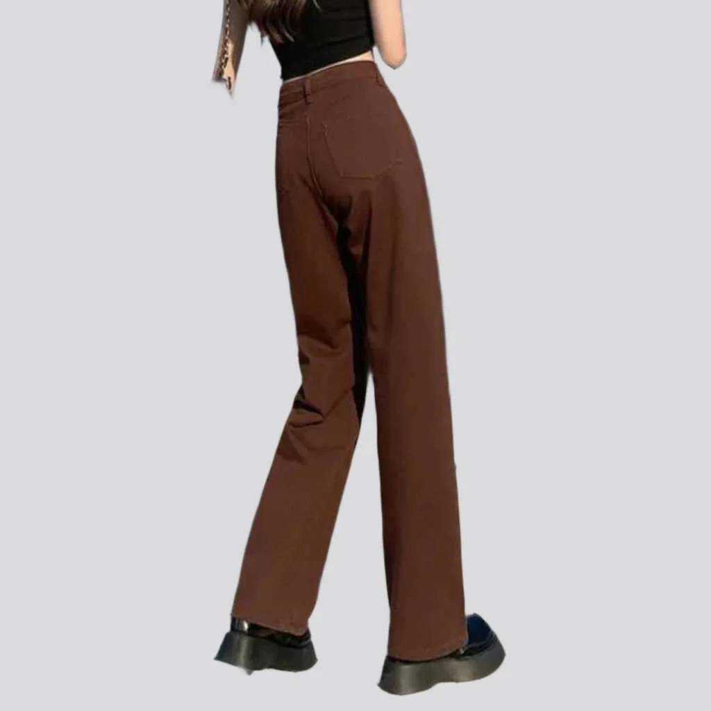 Wide-leg color jeans for ladies - Image 7