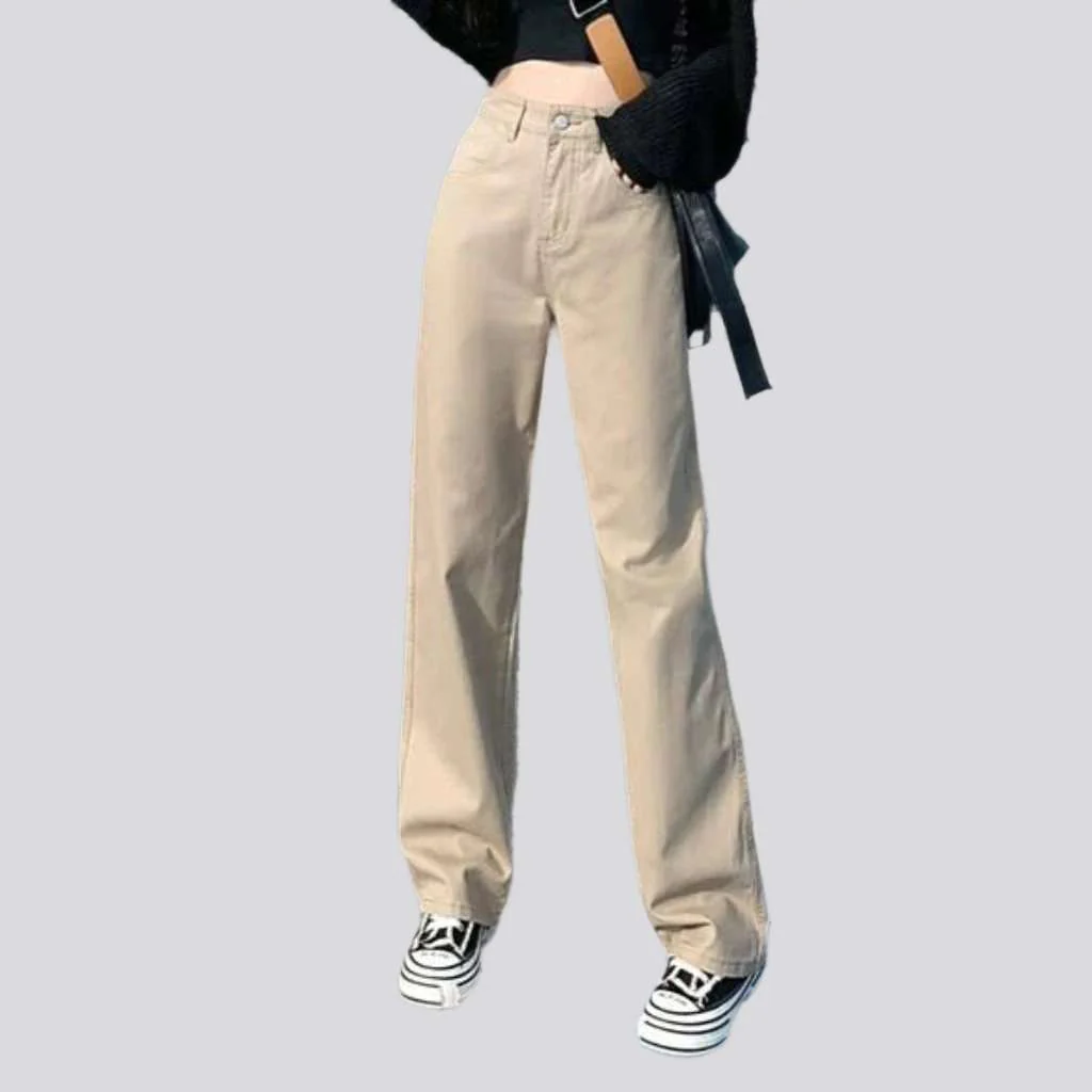Wide-leg color jeans for ladies - Image 8