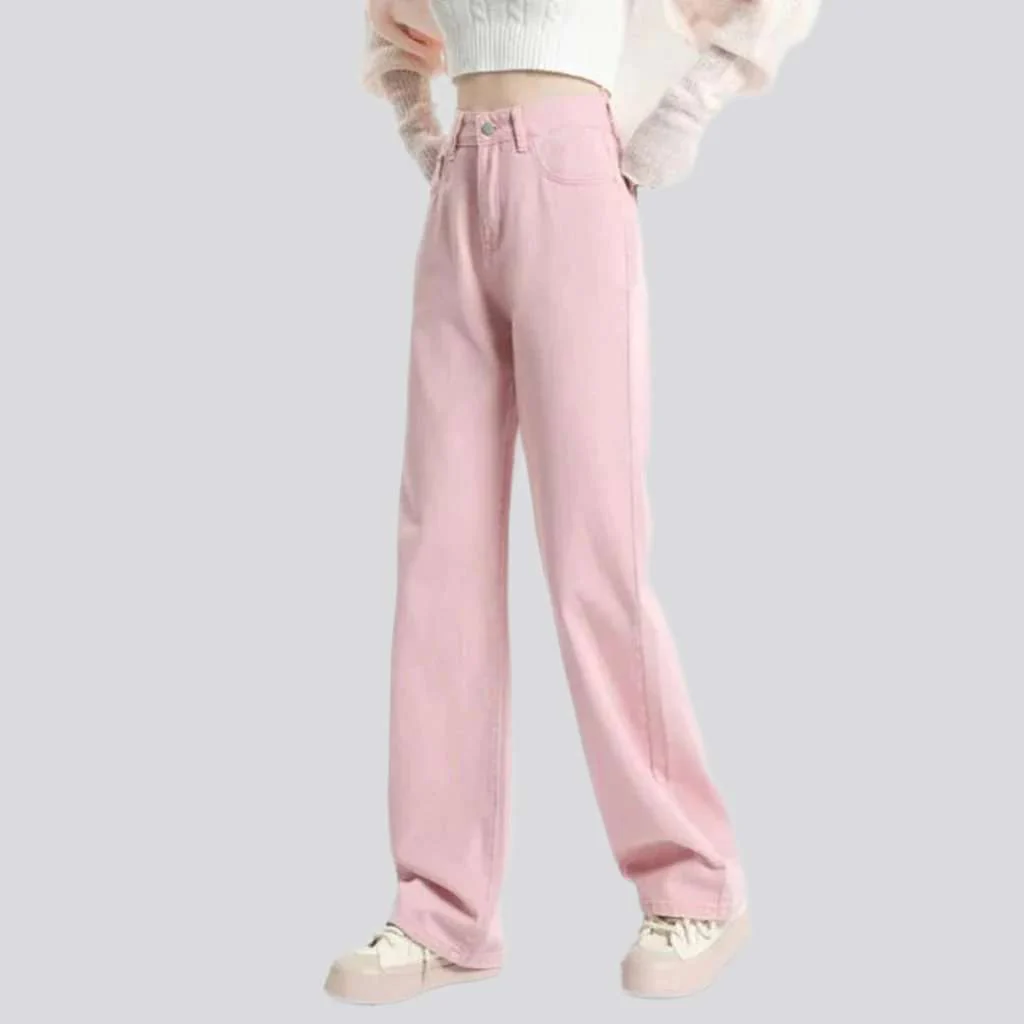 Wide-leg color women's jeans - Image 10