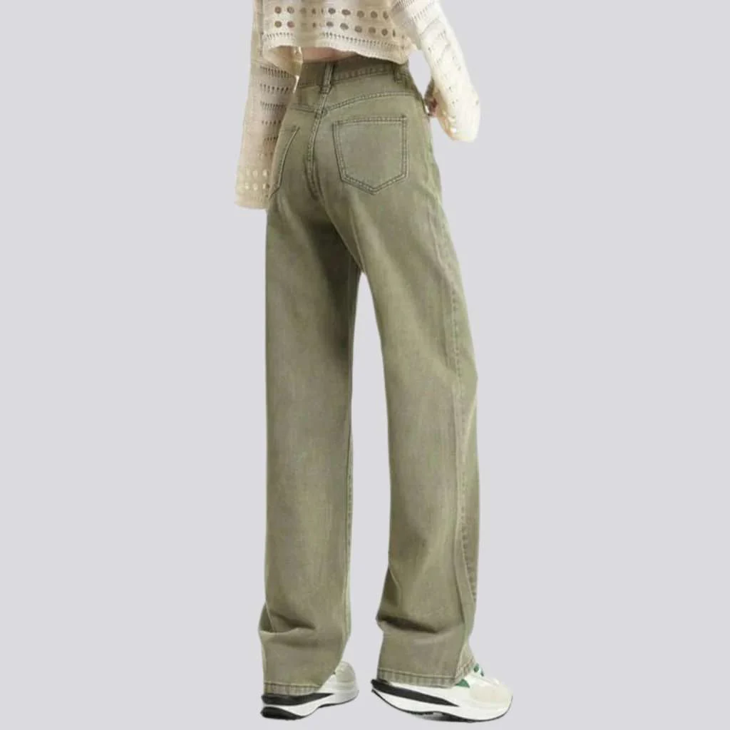 Wide-leg color women's jeans - Image 11