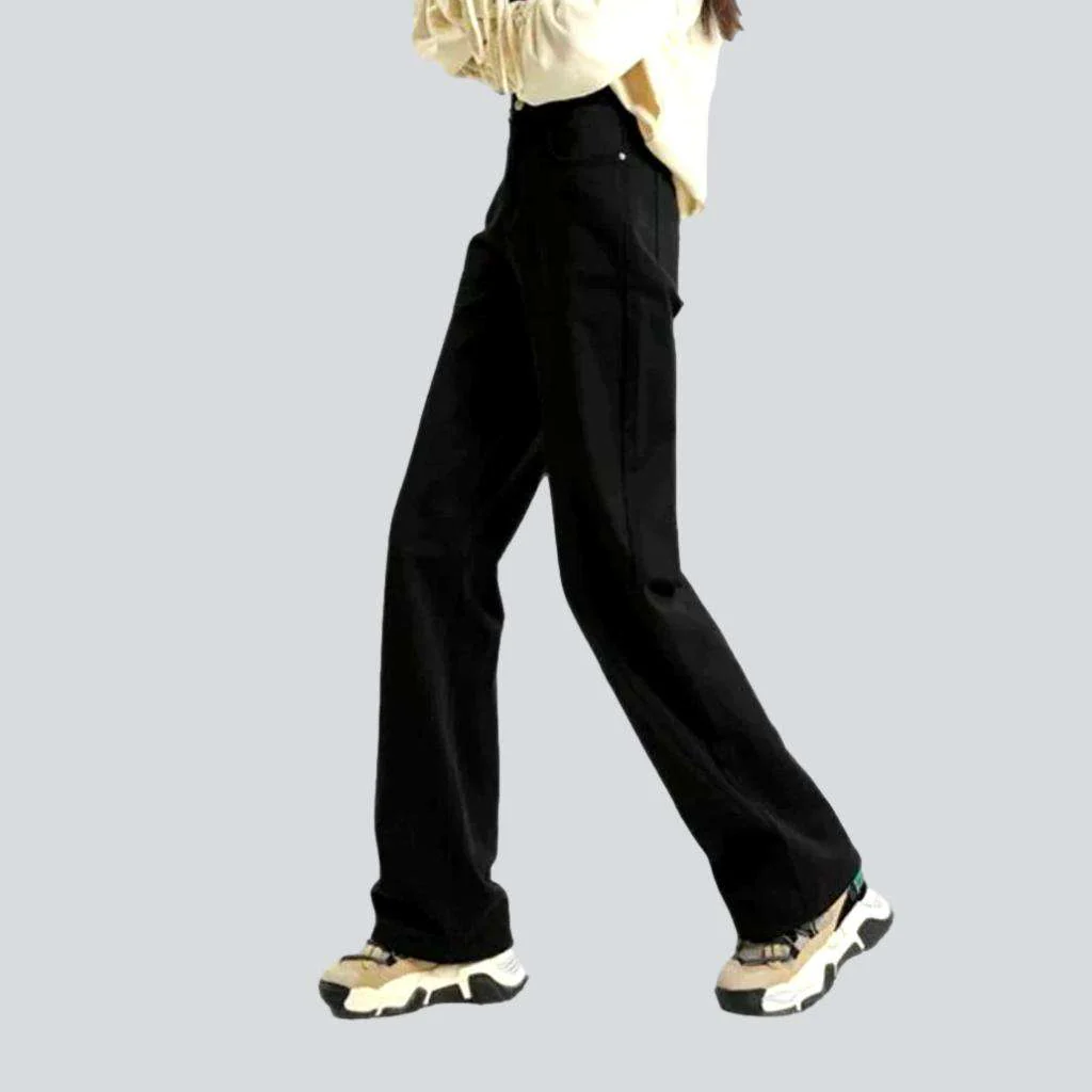 Wide-leg color women's jeans - Image 6