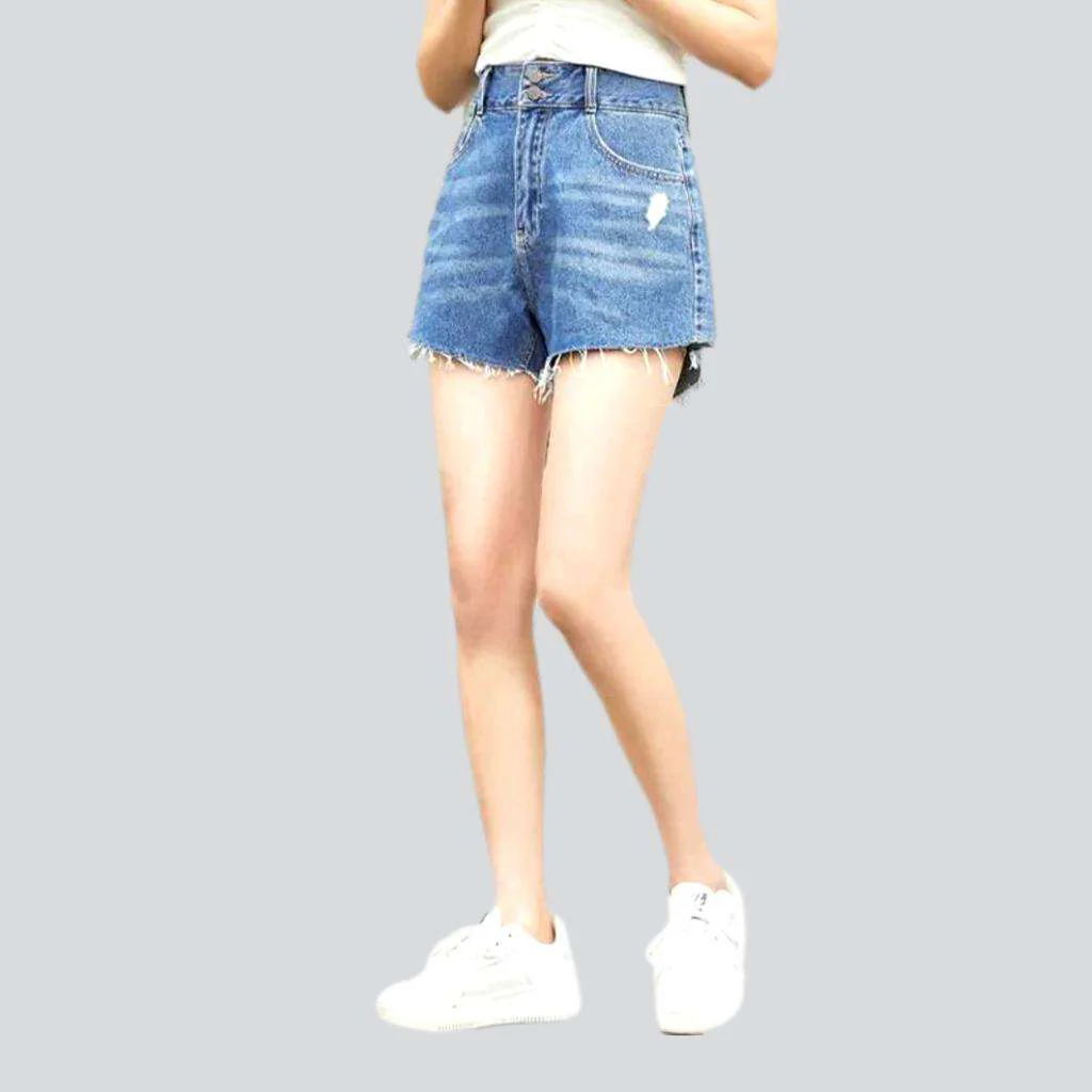 Wide-leg cropped denim shorts - Image 10