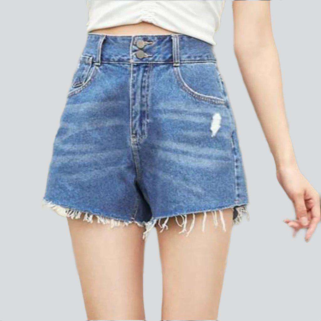 Wide-leg cropped denim shorts - Image 11