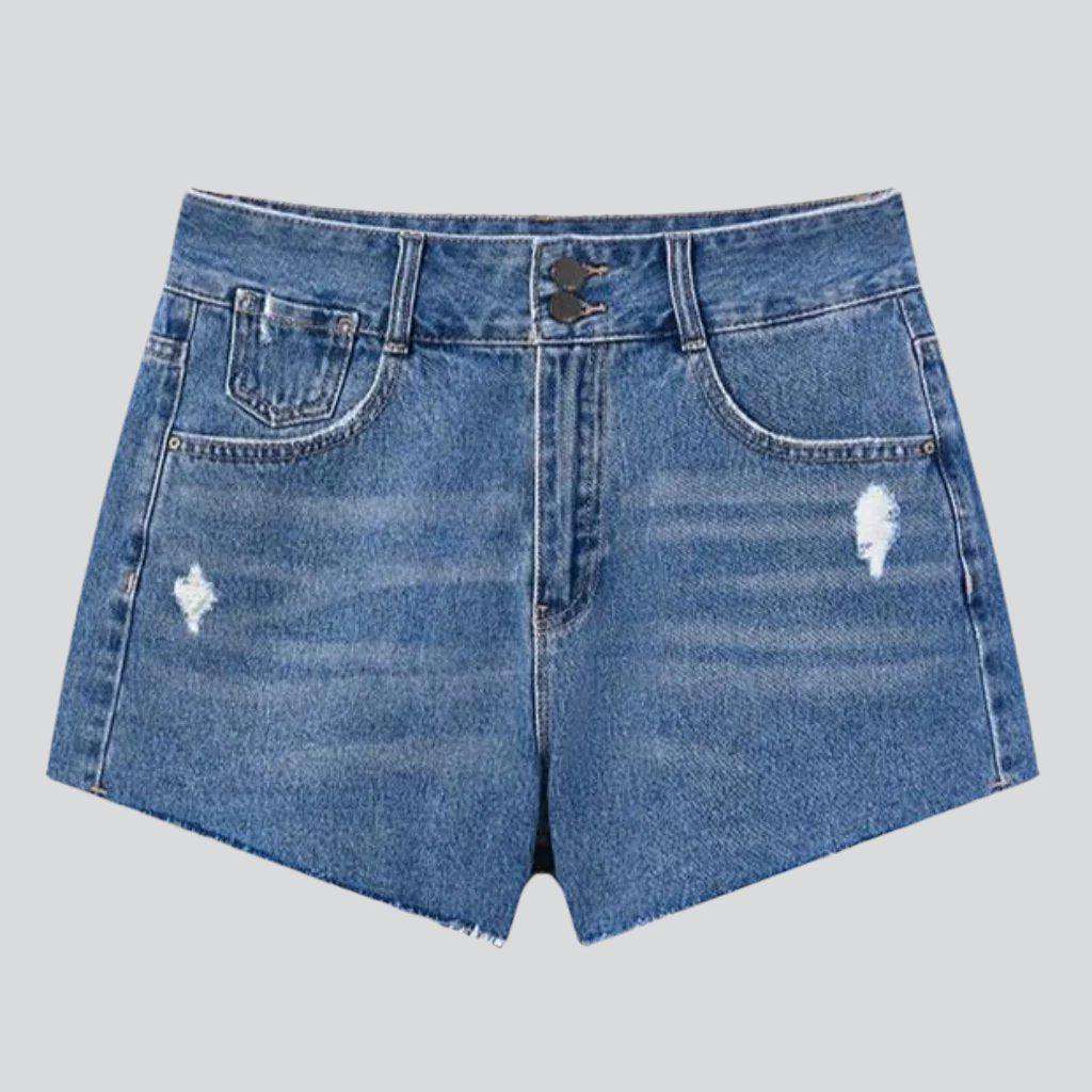 Wide-leg cropped denim shorts - Image 13