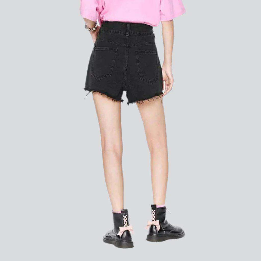 Wide-leg cropped denim shorts - Image 6
