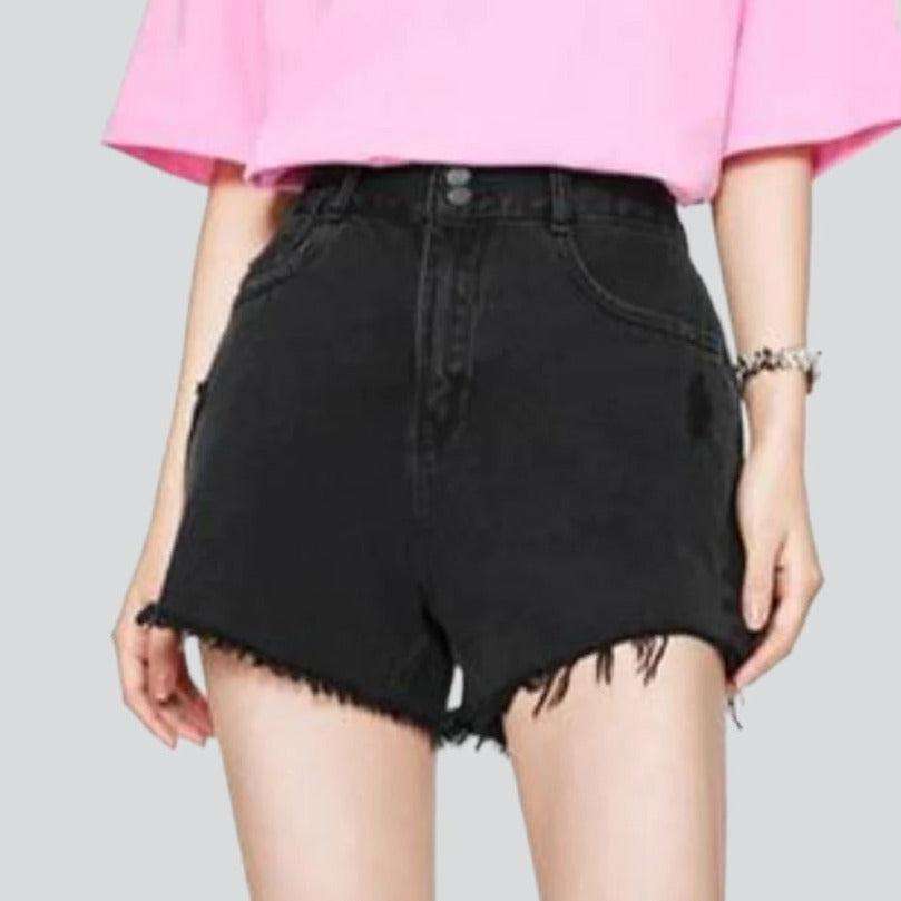 Wide-leg cropped denim shorts - Image 8