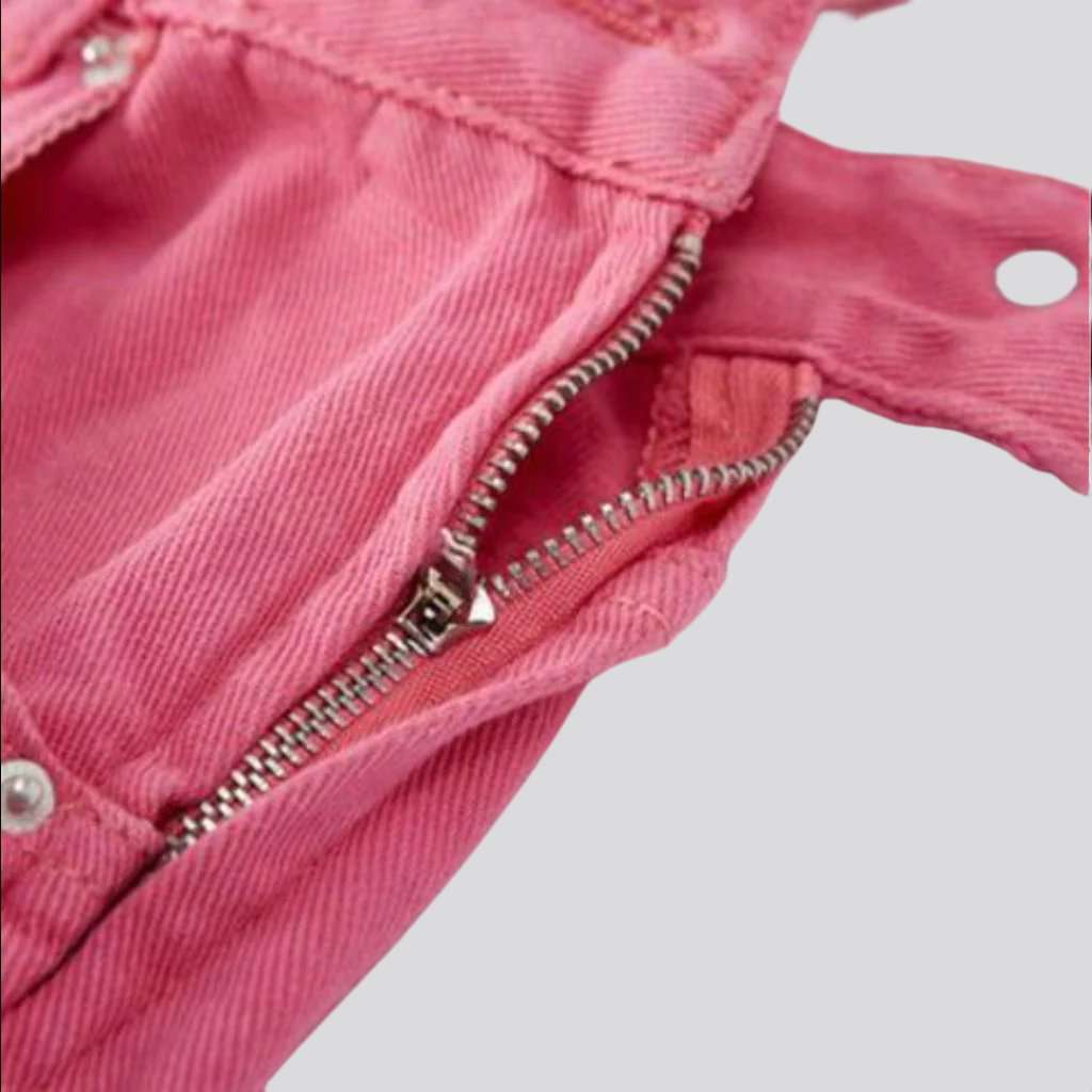 Wide-leg denim jumpsuit for ladies - Image 5