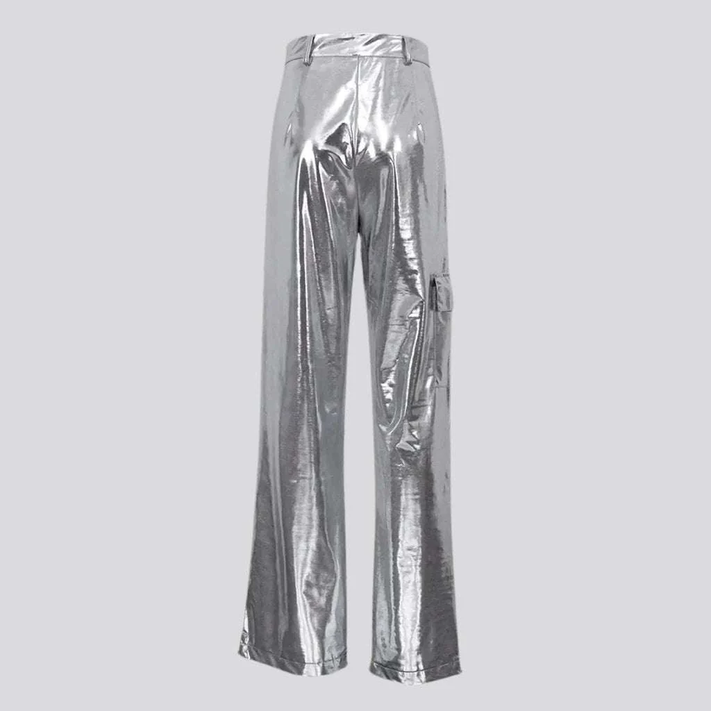 Wide-leg denim pants for ladies - Image 3