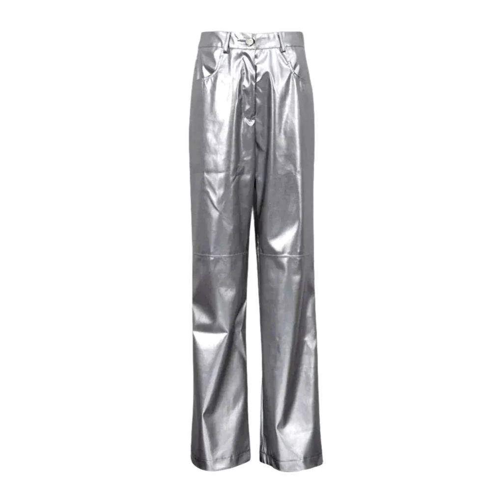 Wide-leg high-waist jean pants - Image 2
