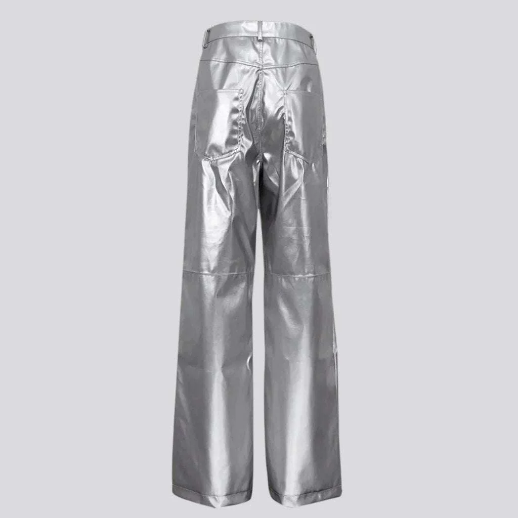 Wide-leg high-waist jean pants - Image 3