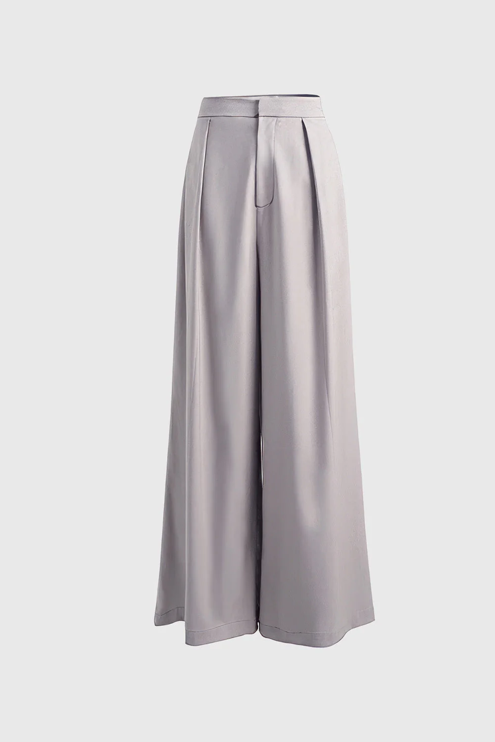 Wide Leg Trousers - Grey - Image 2