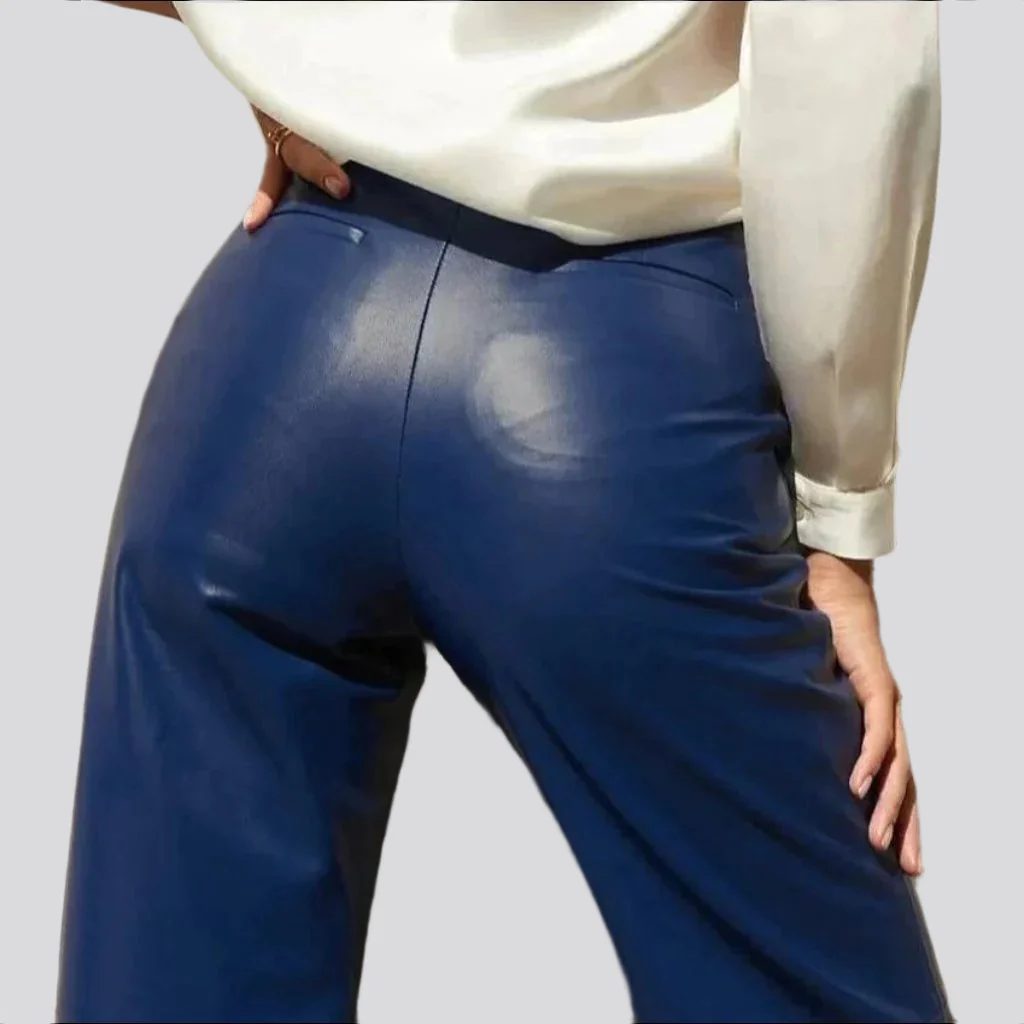 Wide-leg wax jean pants for ladies - Image 13
