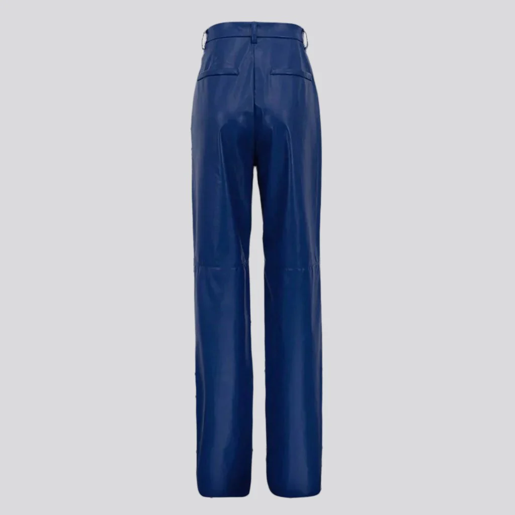 Wide-leg wax jean pants for ladies - Image 16
