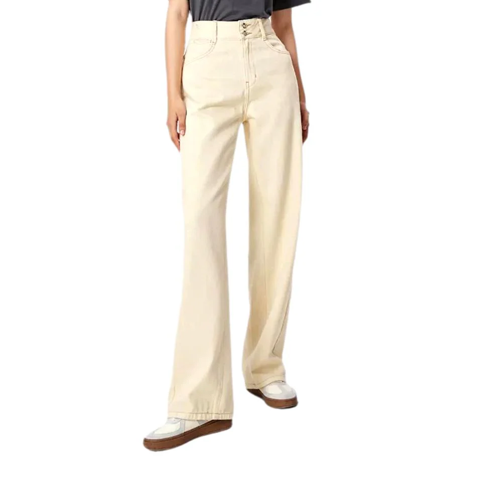 Wide-leg women's denim pants - Image 2