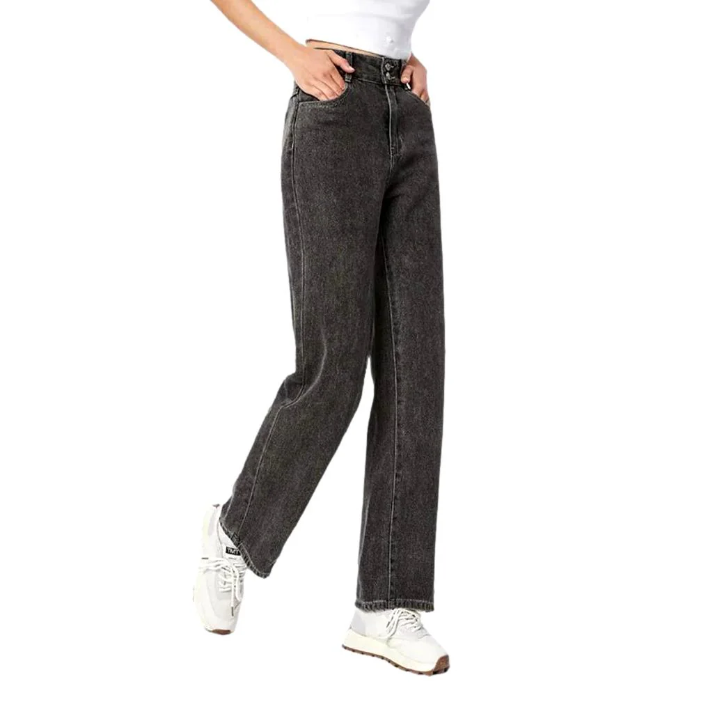 Wide-leg women's denim pants - Image 4