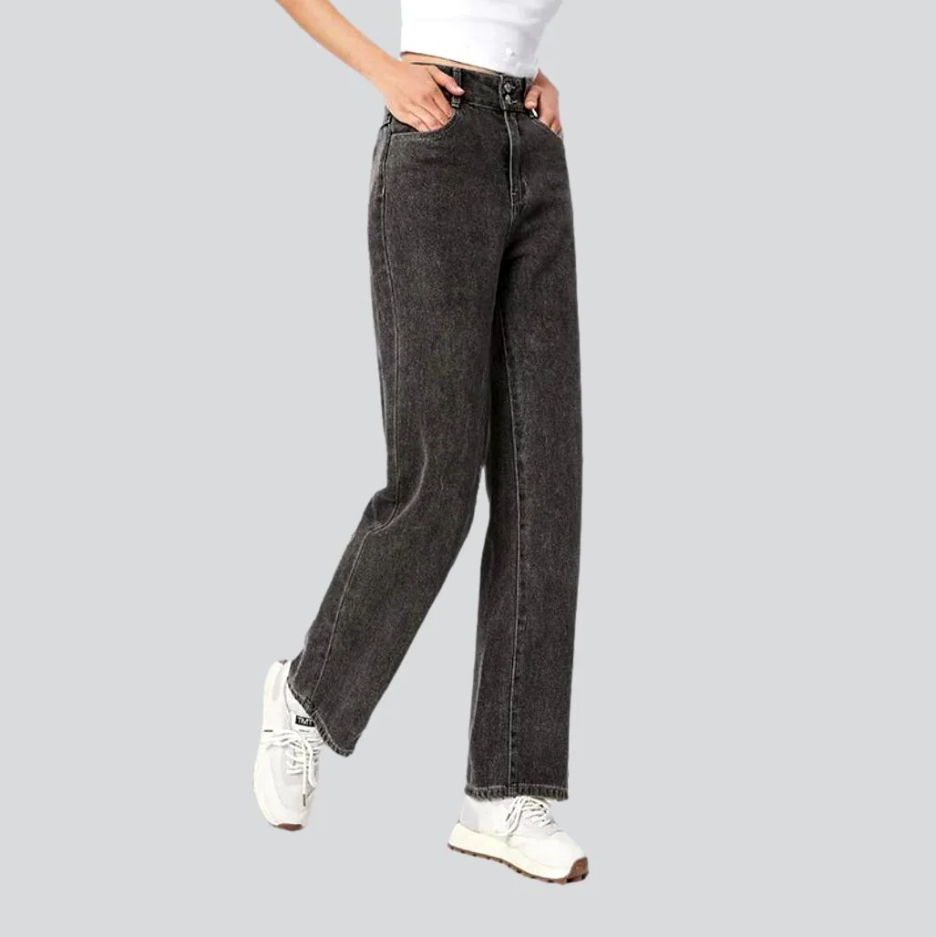 Wide-leg women's denim pants - Image 5