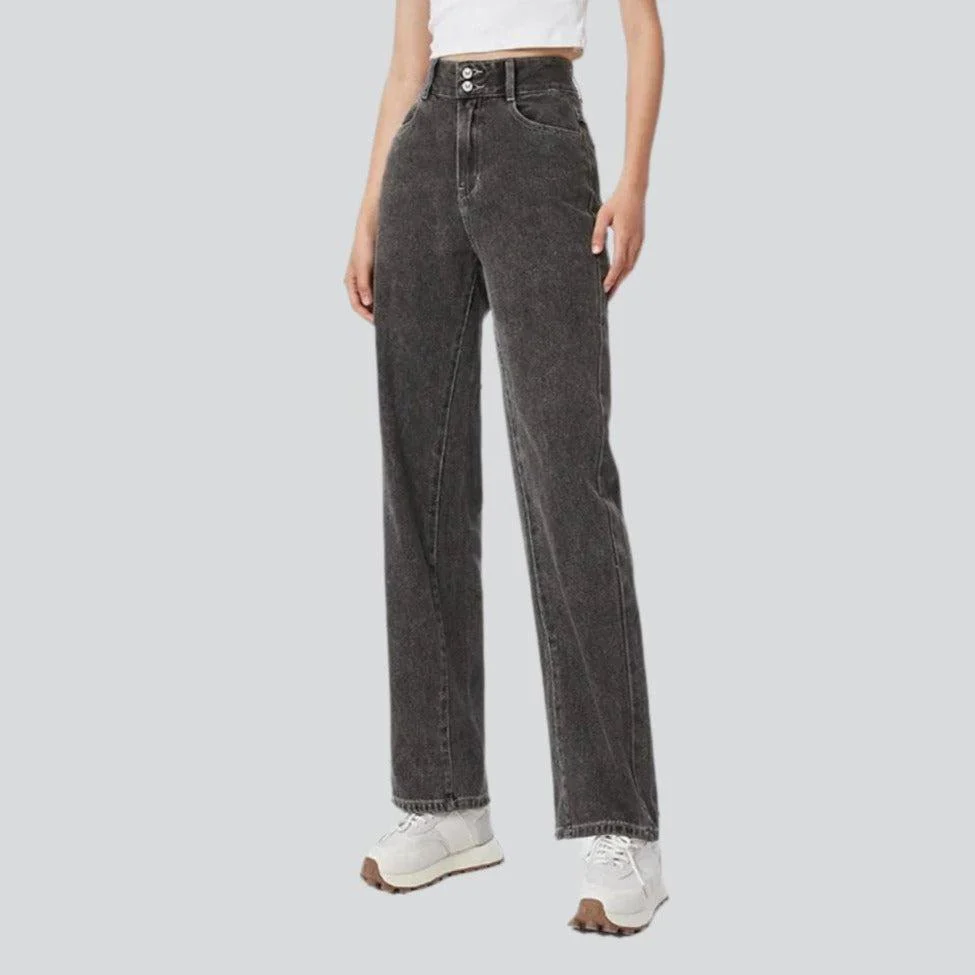 Wide-leg women's denim pants - Image 6