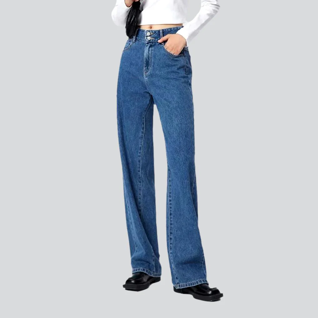 Wide-leg women's denim pants - Image 7