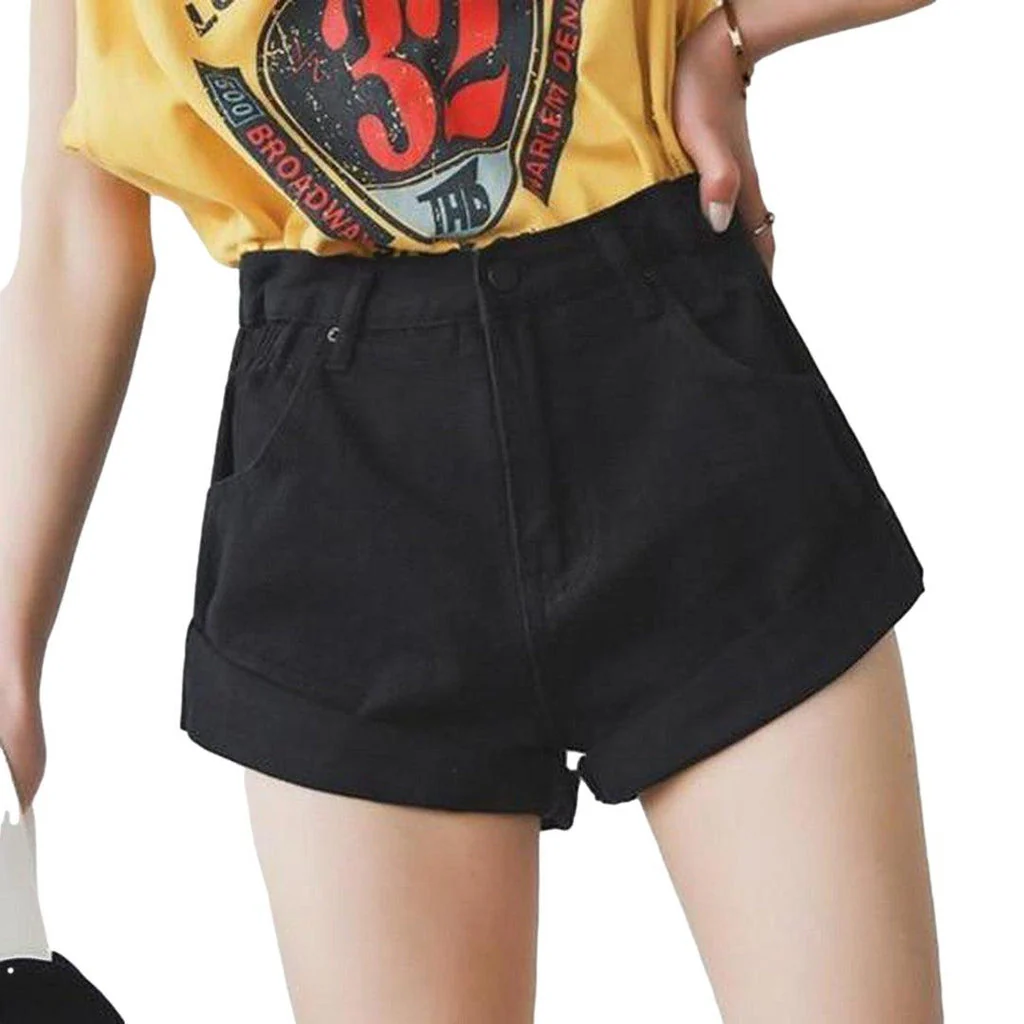 Wide-leg women's jeans shorts - Image 6