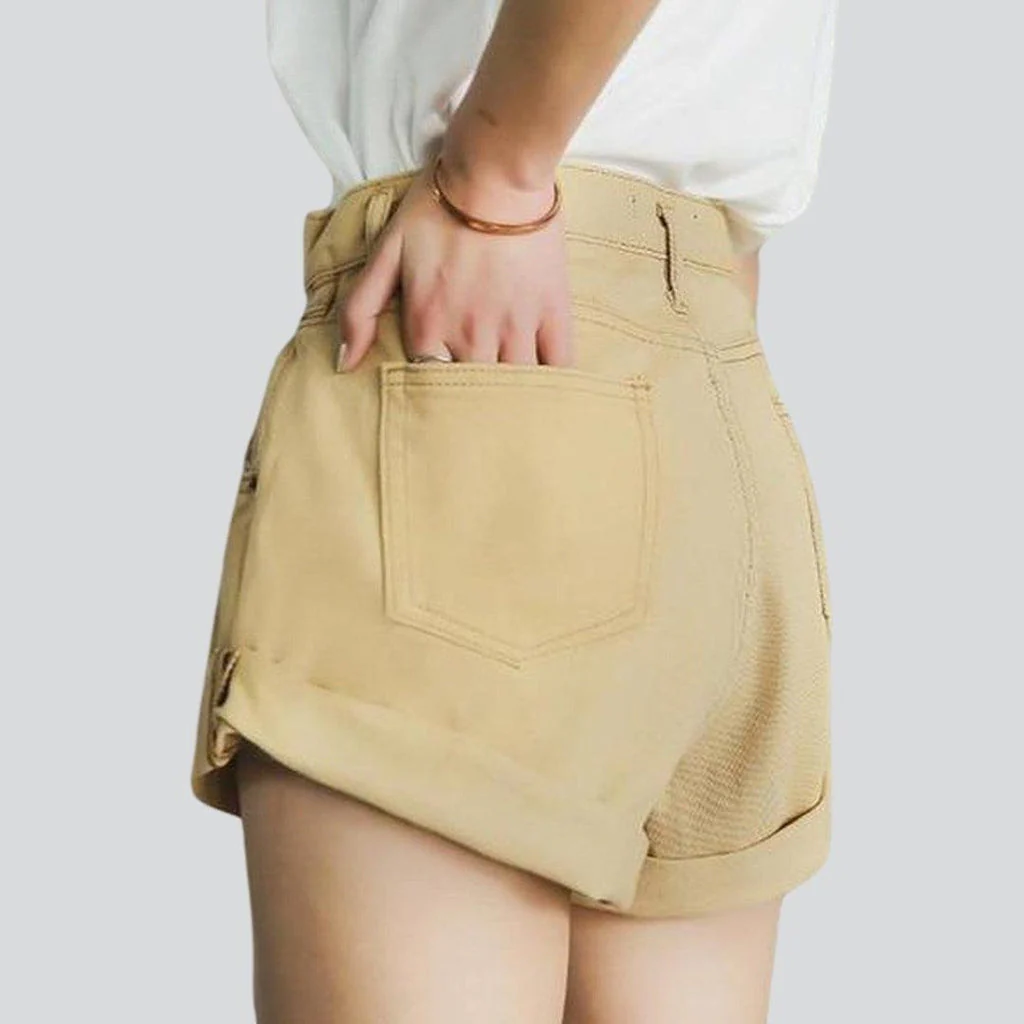 Wide-leg women's jeans shorts - Image 8