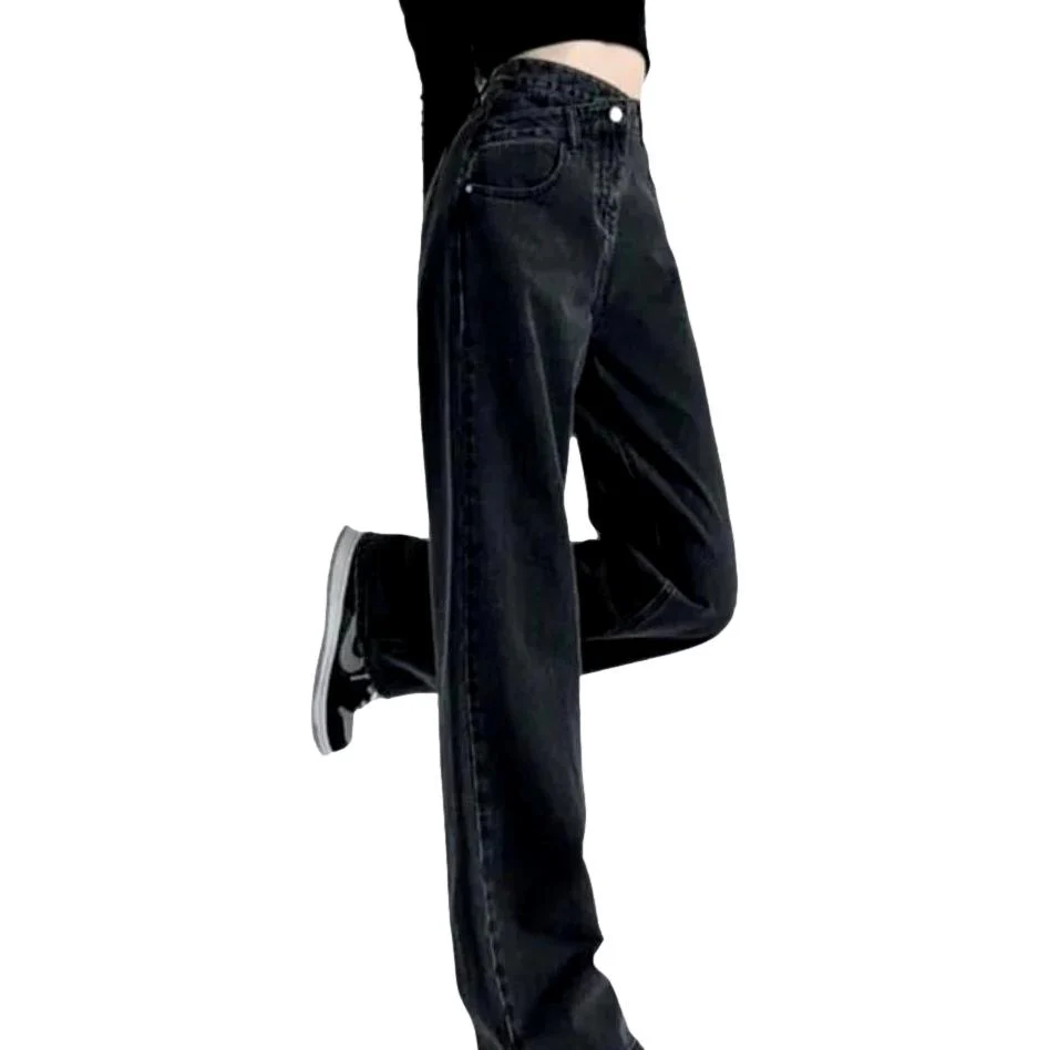 Wide-leg women's stonewashed jeans - Image 4