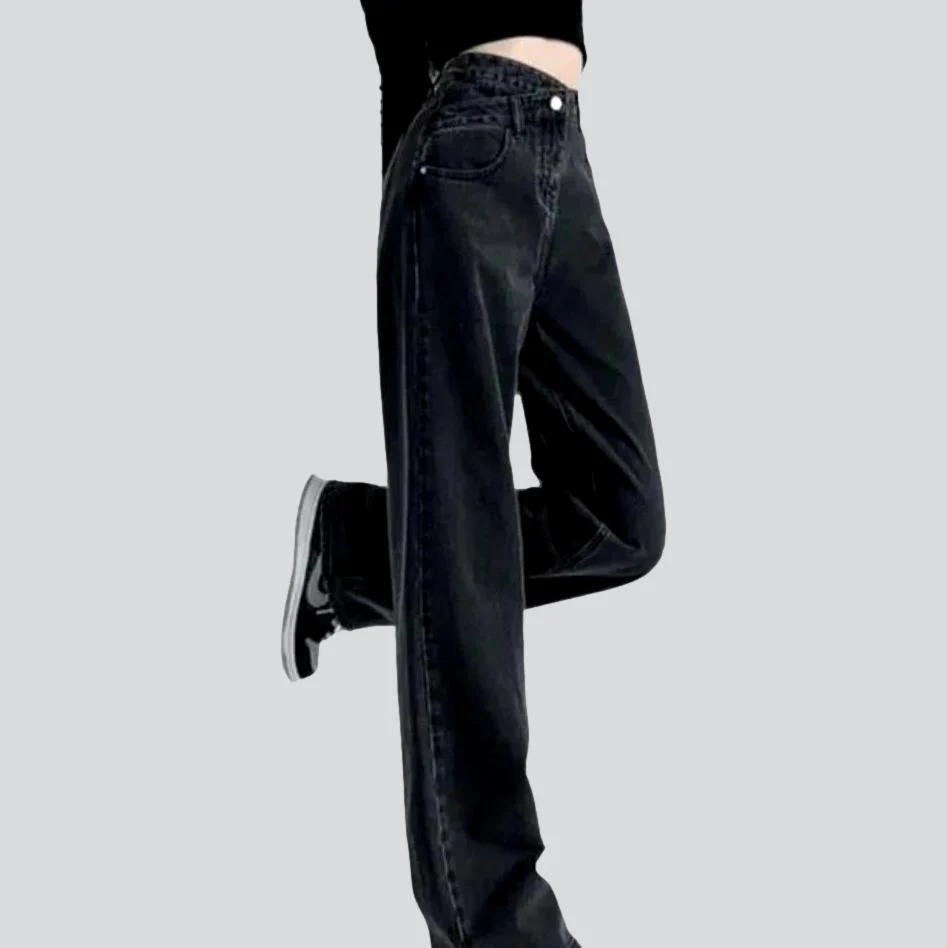 Wide-leg women's stonewashed jeans - Image 5