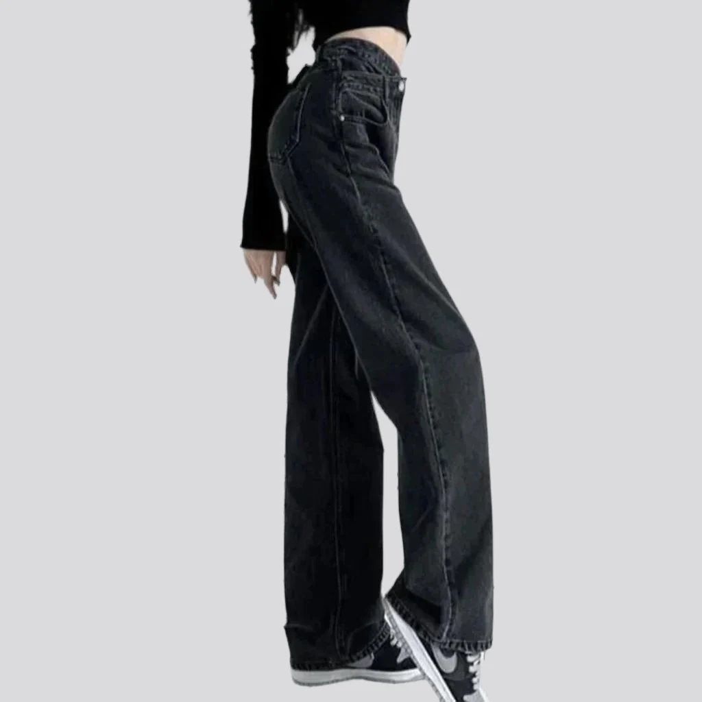 Wide-leg women's stonewashed jeans - Image 6