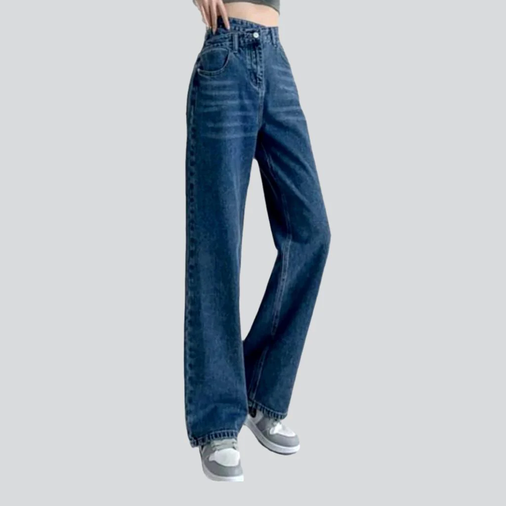 Wide-leg women's stonewashed jeans - Image 8