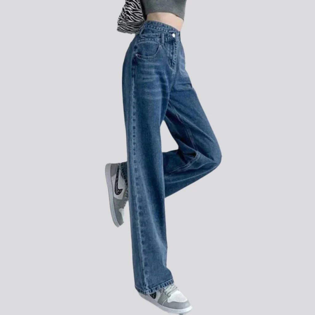 Wide-leg women's stonewashed jeans - Image 9