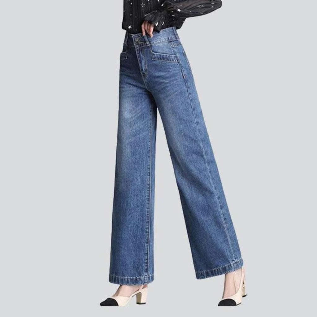 Wide leg women's stylish jeans - Image 4