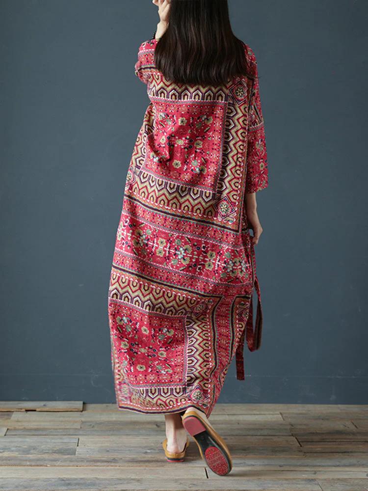 Wild Dreams Double Pocket Robe Maxi Dress - Image 5