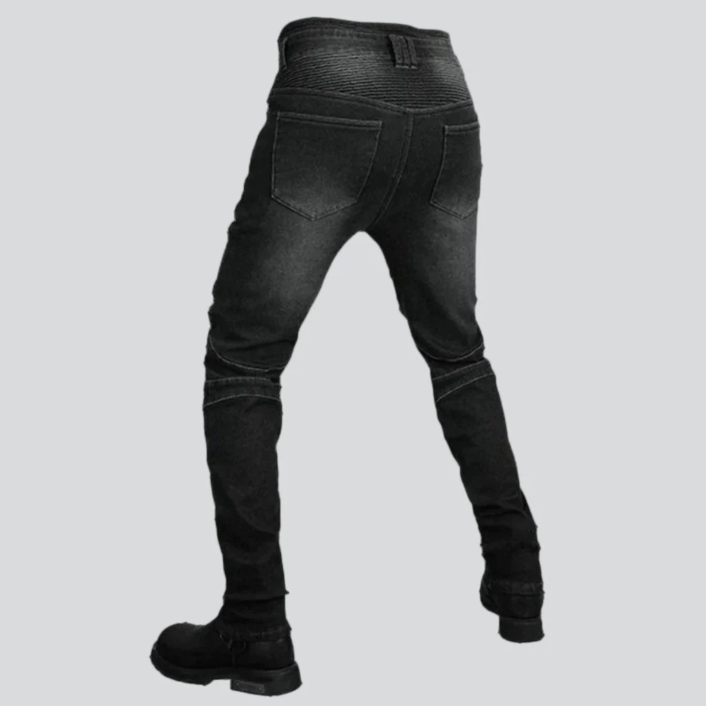 Winter velvet men's biker jeans - Image 4