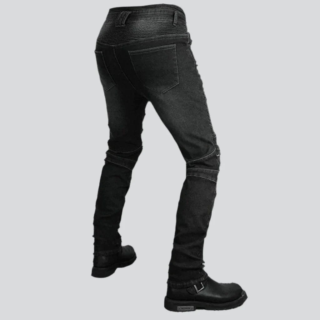 Winter velvet men's biker jeans - Image 5