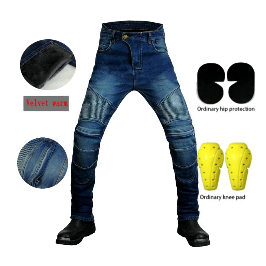 Winter warm men's biker jeans - Image 2