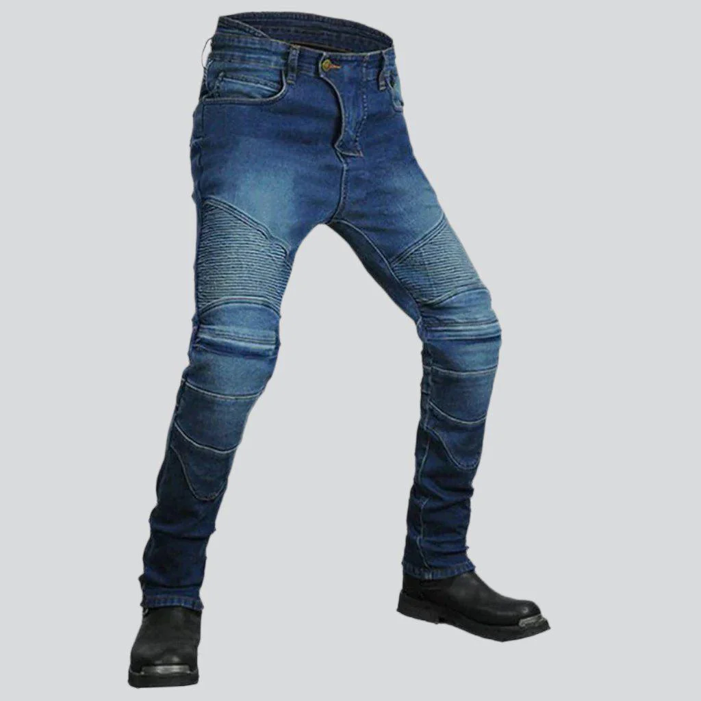 Winter warm men's biker jeans - Image 3