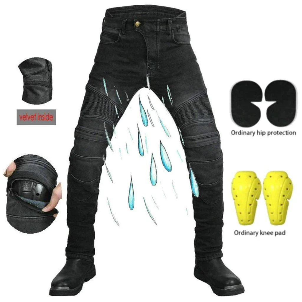 Winter waterproof men's biker jeans - Image 4