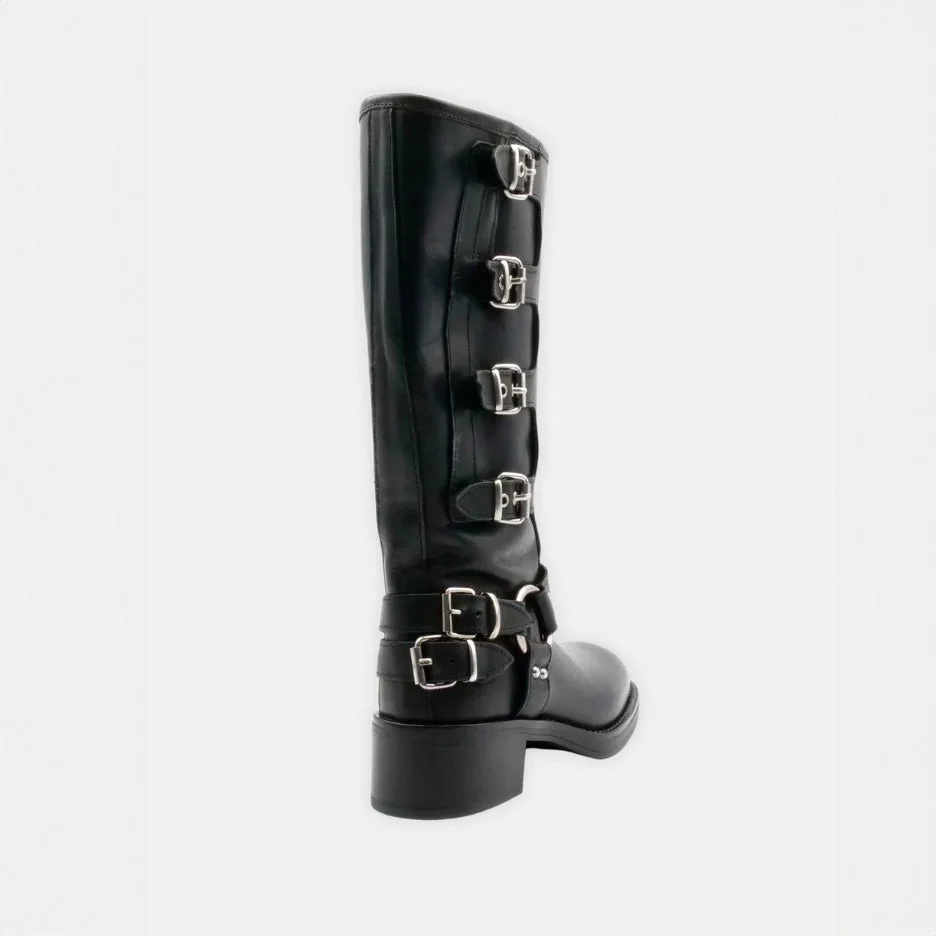 High Knee Boots with Belts - Image 2